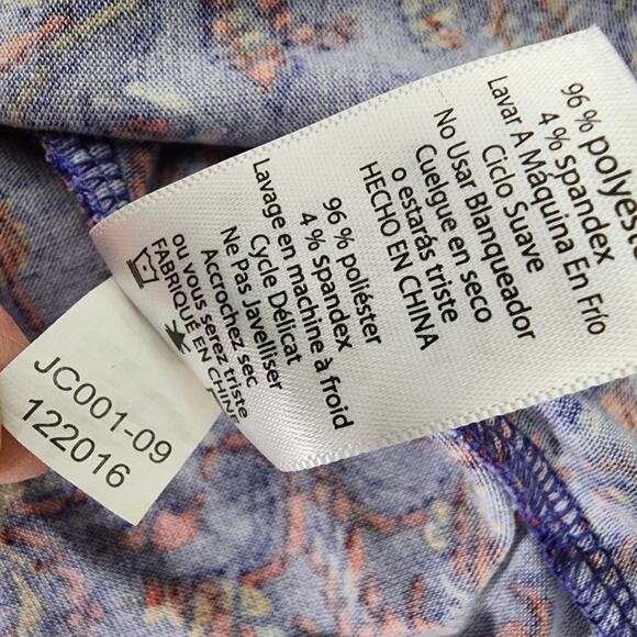 Lularoe Women Irma Tunic T Shirt Multicolor Size Medium Floral Round Neck Hi-Low - Picture 9 of 9